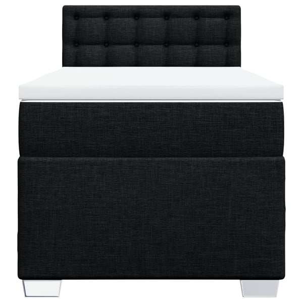 vidaXL kontinentalseng med madras 100x200 cm stof sort