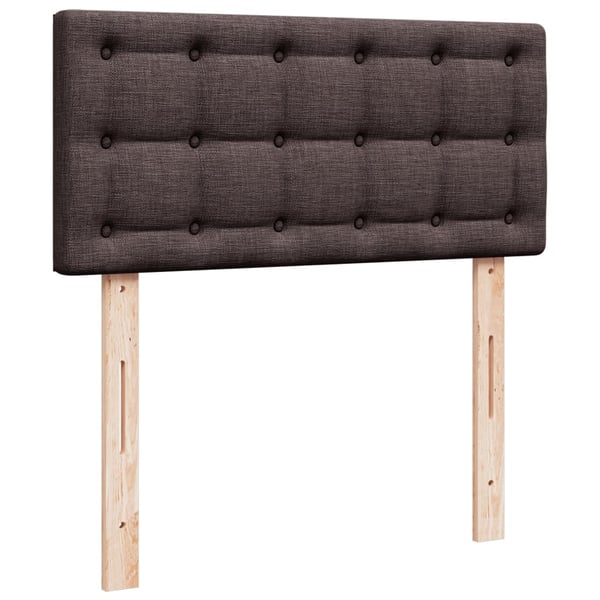 vidaXL kontinentalseng med madras 100x200 cm stof mørkebrun