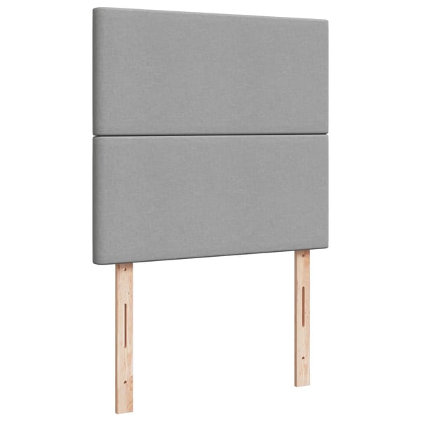 vidaXL Ramsäng med madrass ljusgrå 90x200 cm tyg