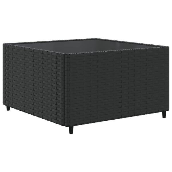 vidaXL loungesæt til haven 8 dele med hynder polyrattan sort
