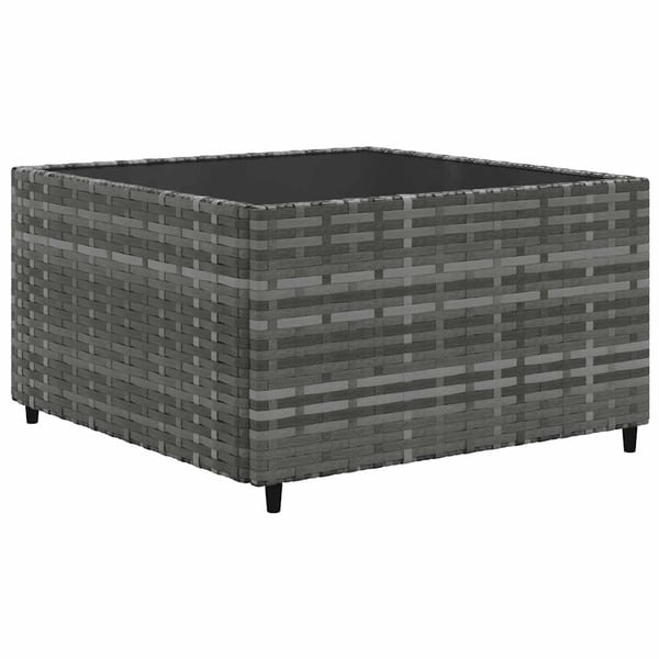 vidaXL loungesæt til haven 7 dele med hynder polyrattan grå