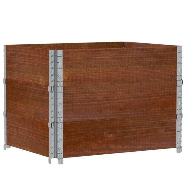 vidaXL Plantekasse brun 80x60 cm heltre furu