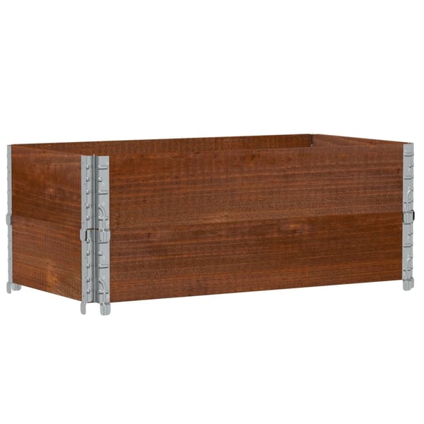 vidaXL plantekasse 100x50 cm massivt fyrretræ brun