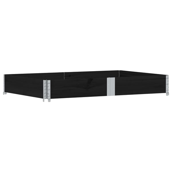 vidaXL Kukkalaatikko musta 150x100 cm täysi mänty