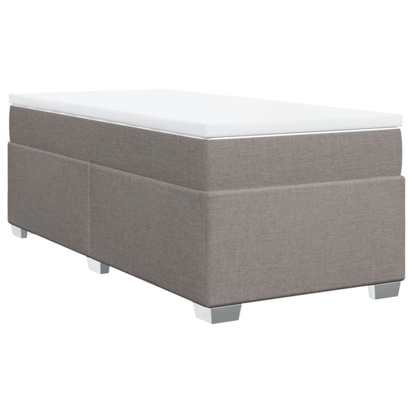 vidaXL Ramsäng med madrass taupe 80x200 cm tyg