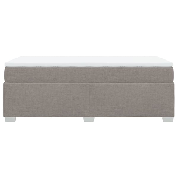 vidaXL Ramsäng med madrass taupe 80x200 cm tyg