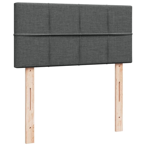 vidaXL kontinentalseng med madras 90x190 cm stof mørkegrå