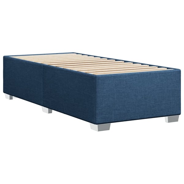 vidaXL Ramsäng med madrass blå 90x190 cm tyg