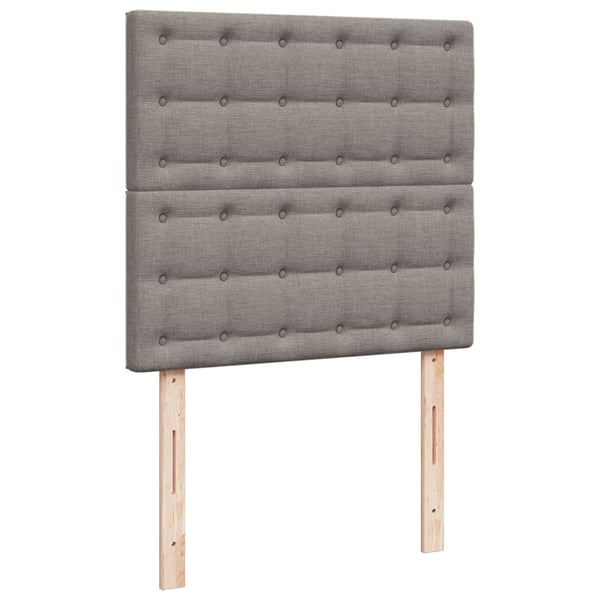 vidaXL kontinentalseng med madras 100x200 cm stof gråbrun