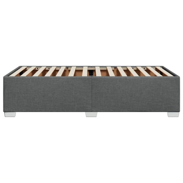 vidaXL sengeramme 90x200 cm stof mørkegrå
