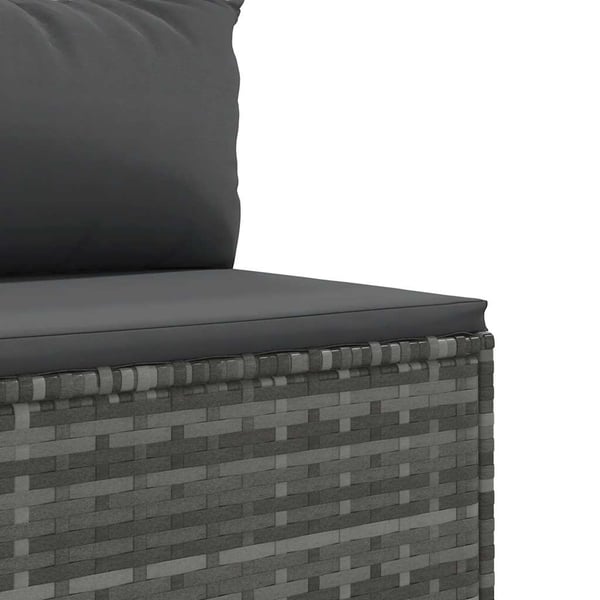 vidaXL loungesæt til haven 7 dele med hynder polyrattan grå