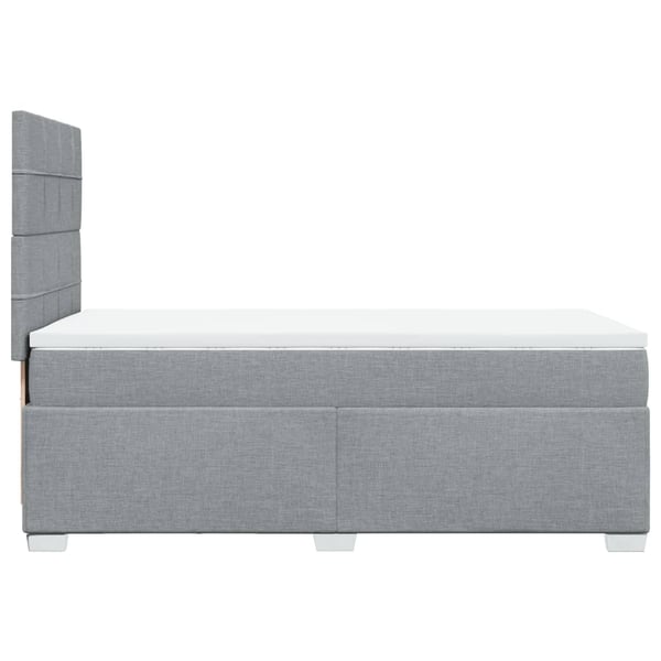 vidaXL kontinentalseng med madras 90x190 cm stof lysegrå