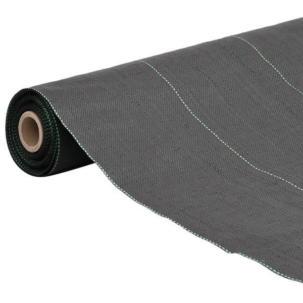 vidaXL Kontrollmatte for ugress svart 1,5x50 m PP