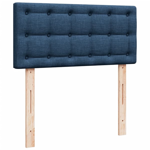 vidaXL kontinentalseng med madras 90x200 cm stof blå