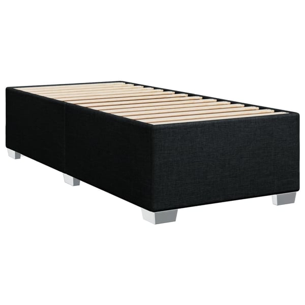 vidaXL kontinentalseng med madras 90x200 cm stof sort
