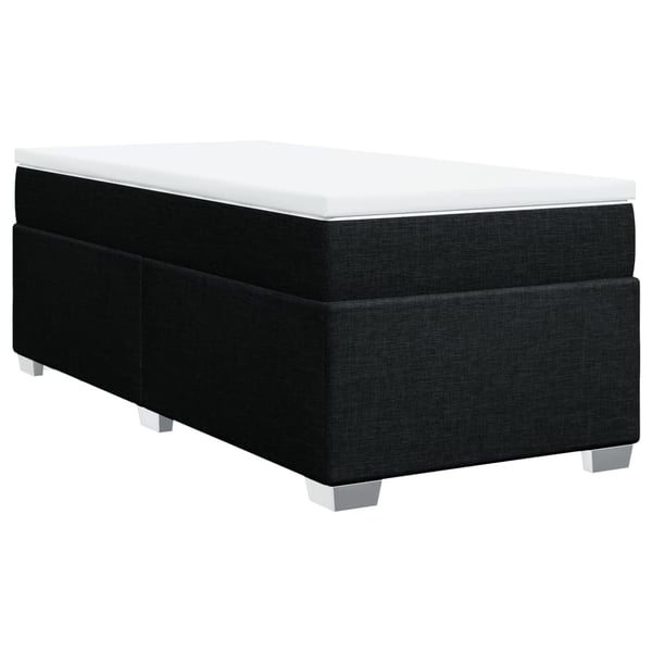 vidaXL kontinentalseng med madras 100x200 cm stof sort