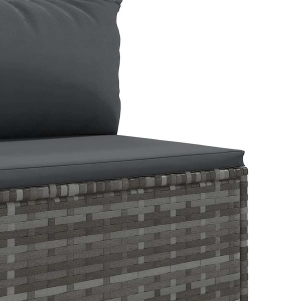 vidaXL loungesæt til haven 8 dele med hynder polyrattan grå