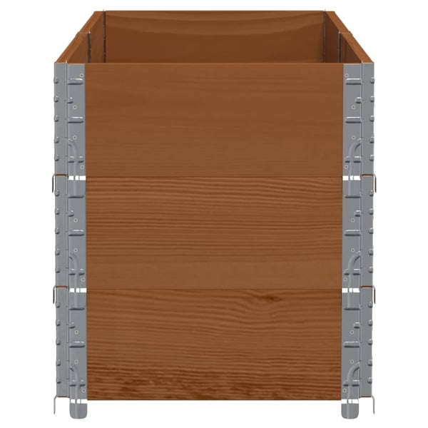 vidaXL Plantekasse brun 150x50 cm heltre furu