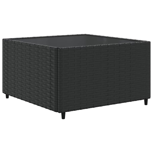 vidaXL loungesæt til haven 7 dele med hynder polyrattan sort