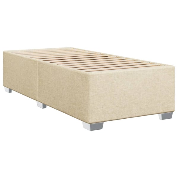 vidaXL kontinentalseng med madras 80x200 cm stof cremefarvet