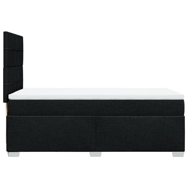 vidaXL kontinentalseng med madras 100x200 cm stof sort