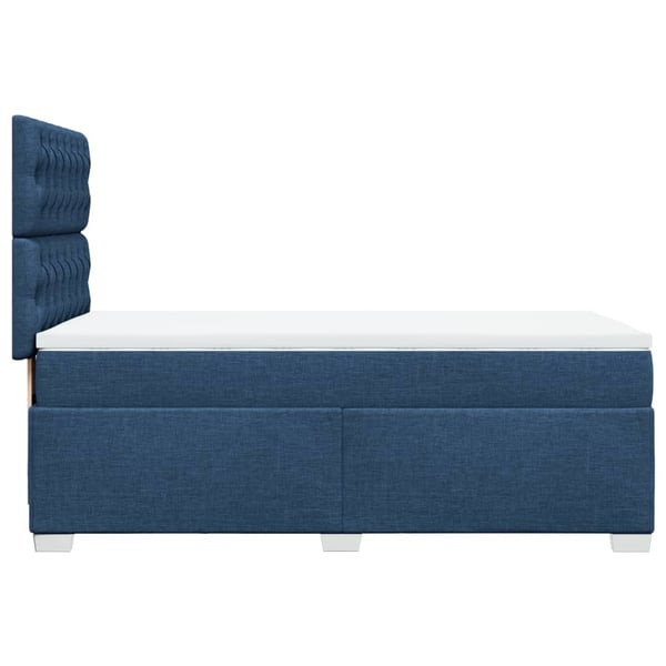 vidaXL kontinentalseng med madras 100x200 cm stof blå