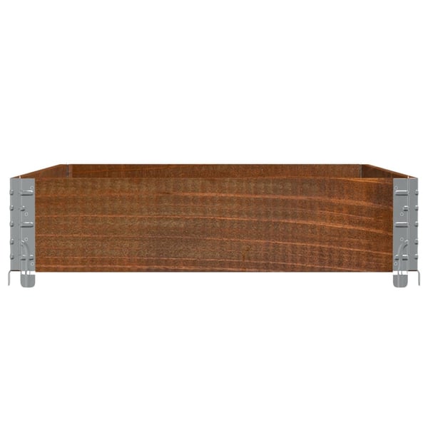 vidaXL Kuormalavan reunus ruskea 120x80 cm täysi mänty