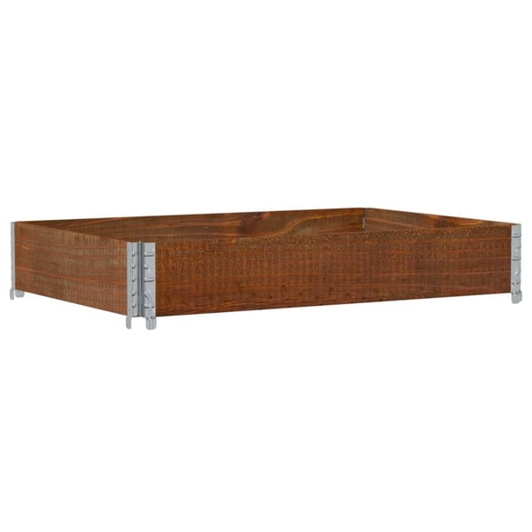 vidaXL Pallekarmer brun 120x80 cm heltre furu
