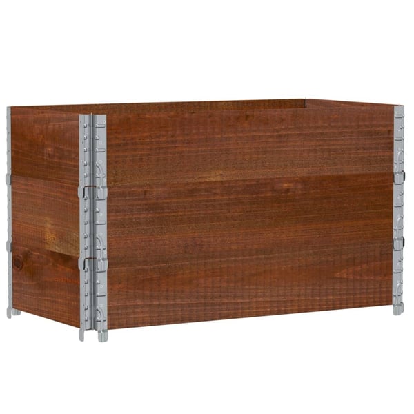vidaXL plantekasse 100x50 cm massivt fyrretræ brun