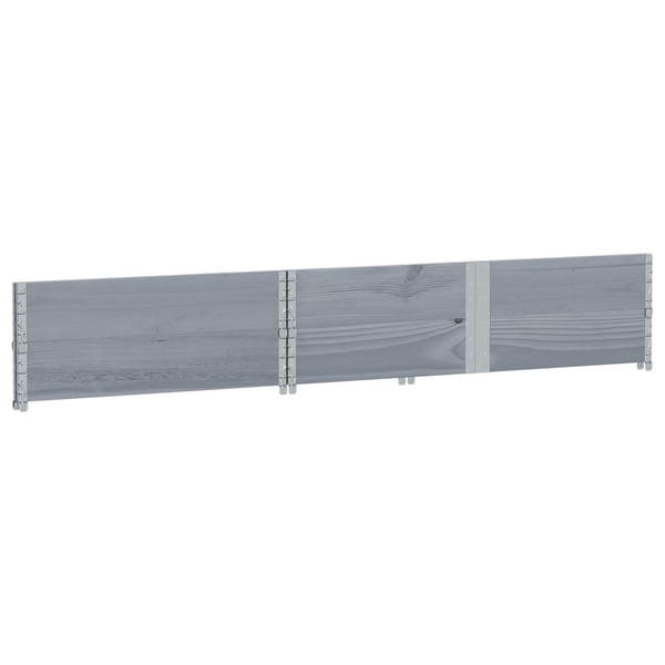 vidaXL Pallekarmer 2 stk grå 150x100 cm heltre furu