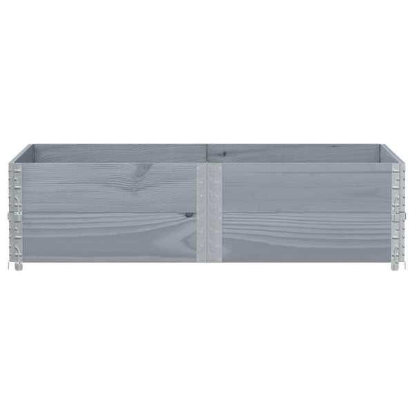 vidaXL Pallekarmer 2 stk grå 150x100 cm heltre furu