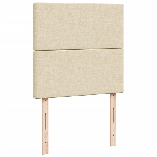 vidaXL kontinentalseng med madras 90x190 cm stof cremefarvet
