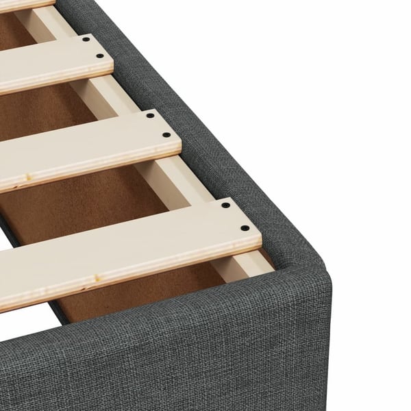 vidaXL kontinentalseng med madras 90x200 cm stof mørkegrå