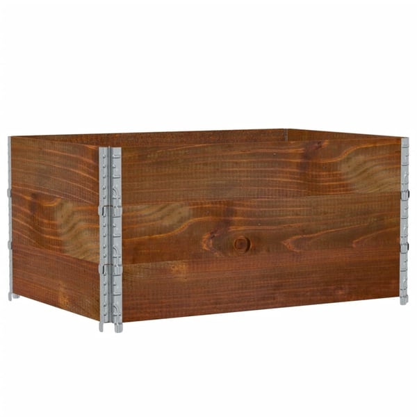 vidaXL Pallekarmer 3 stk brun 120x80 cm heltre furu
