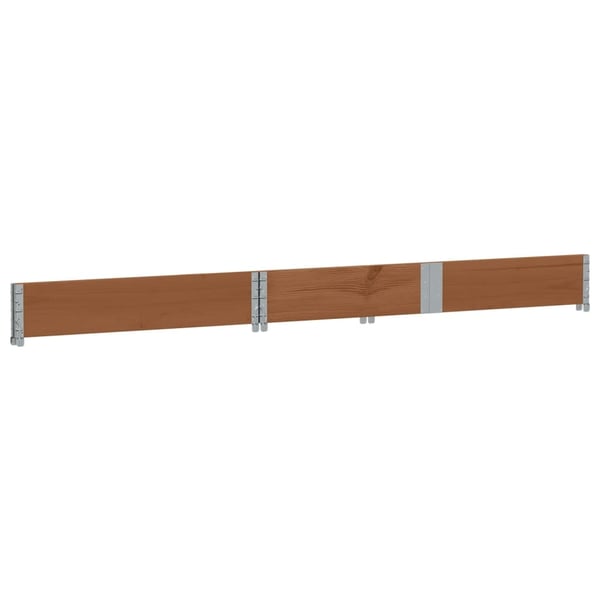 vidaXL Pallekarmer brun 150x50 cm heltre furu