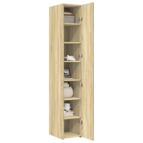 vidaXL Hylle sonoma eik 30x42,5x185 cm konstruert tre