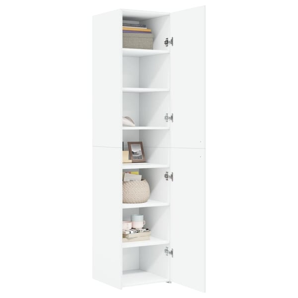 vidaXL Hylle hvit 40x42,5x185 cm konstruert tre
