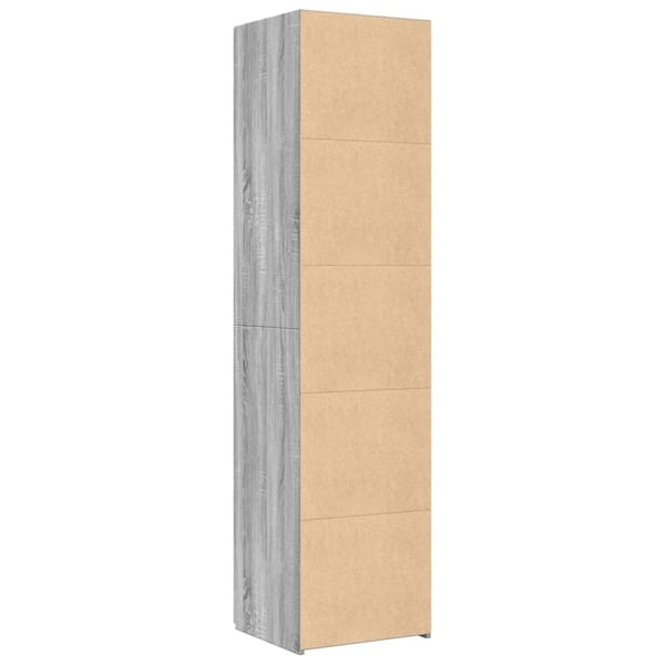 vidaXL Kaappi harmaa Sonoma 45x42,5x185 cm tekninen puu