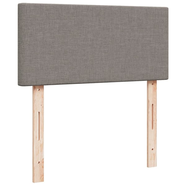vidaXL kontinentalseng med madras 90x200 cm stof gråbrun