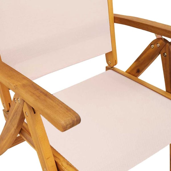 vidaXL Sammenleggbare stoler 6 stk heltre akasie og textilene