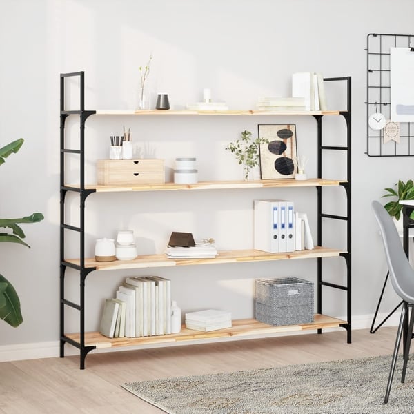 vidaXL Svävande hyllor 3 st 120x30x2 cm obehandlat massivt akaciaträ