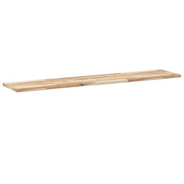 vidaXL Svävande hyllor 3 st 120x30x2 cm obehandlat massivt akaciaträ