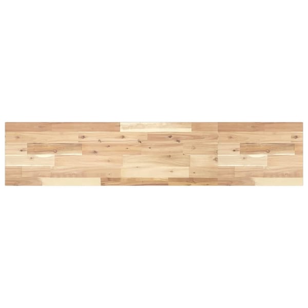 vidaXL Svävande hyllor 4 st 140x30x2 cm obehandlat massivt akaciaträ