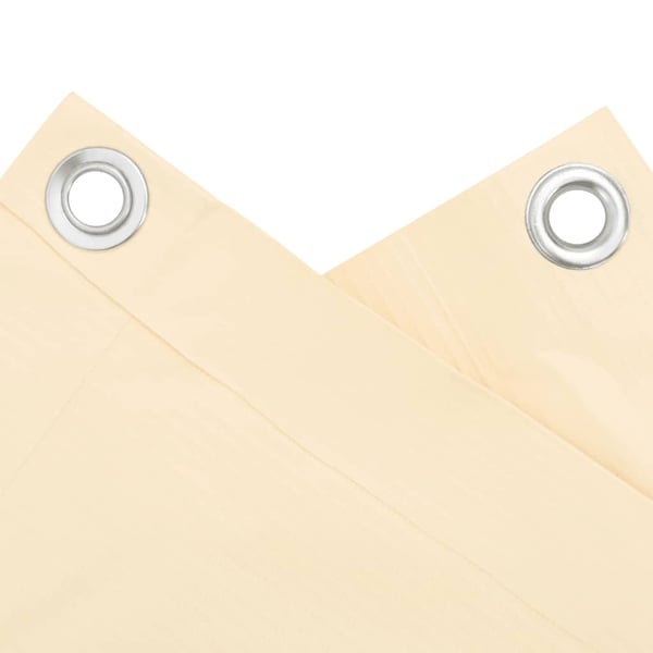 vidaXL Balkongskjerm kremhvit 600x120 cm PVC