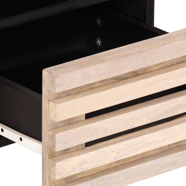vidaXL tv-bord 70x34x46 cm massivt mangotræ hvid