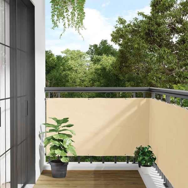 vidaXL altanafskærmning 700x120 cm PVC cremefarvet