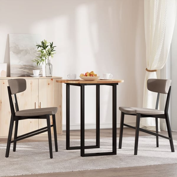 vidaXL Bordplate rund Ø70x2 cm heltre akasie