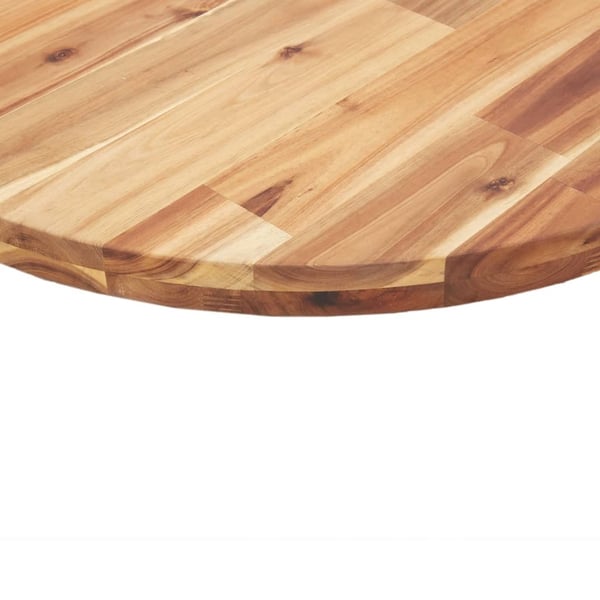 vidaXL Bordplate rund Ø70x2 cm heltre akasie