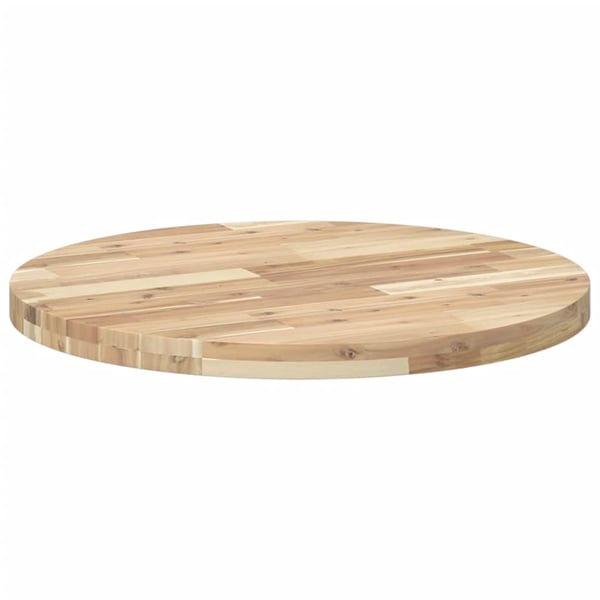 vidaXL Bordplate rund Ø70x4 cm heltre akasie