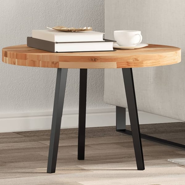 vidaXL Bordplate rund Ø60x4 cm heltre akasie